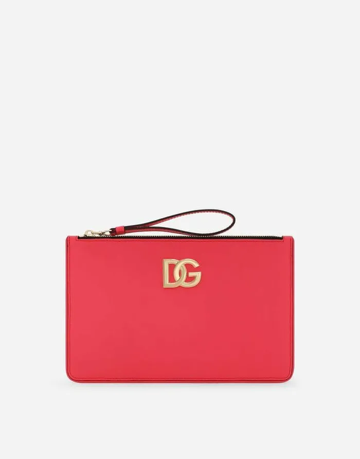 Dolce and Gabbana Wallets And Small Leather Goods Women Calfskin Clutch With DG Logo Multicolor Dolce and Gabbana Wallets And Small Leather Goods Women Calfskin Clutch With DG Logo Multicolor
