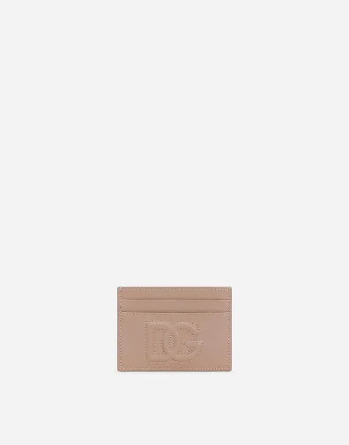 Dolce and Gabbana Wallets And Small Leather Goods Women DG Logo Card Holder Pale Pink Dolce and Gabbana Wallets And Small Leather Goods Women DG Logo Card Holder Pale Pink