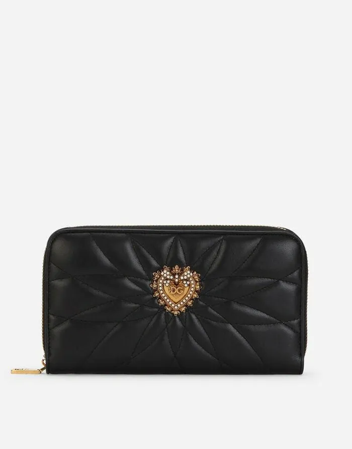 Dolce and Gabbana Wallets And Small Leather Goods Women Ziparound Devotion Wallet Black Dolce and Gabbana Wallets And Small Leather Goods Women Ziparound Devotion Wallet Black