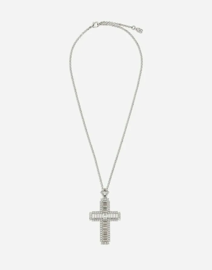 Dolce and Gabbana Wear It Like DGCelebs Women KIM DOLCEandGABBANA Necklace With Rhinestone Crystal Cross Crystal Dolce and Gabbana Wear It Like DGCelebs Women KIM DOLCEandGABBANA Necklace With Rhinestone Crystal Cross Crystal