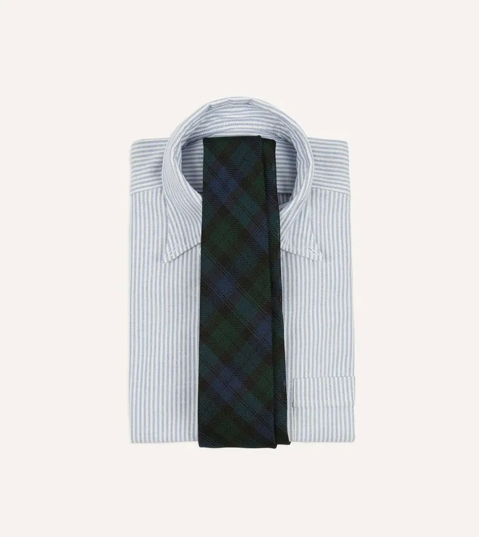 Drake039s Blackwatch Fine Woven Grenadine Silk Tipped Tie 8211 Ties