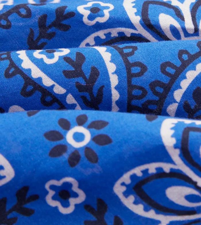 Drake039s Blue Paisley Print Cotton Bandana 8211 Accessories