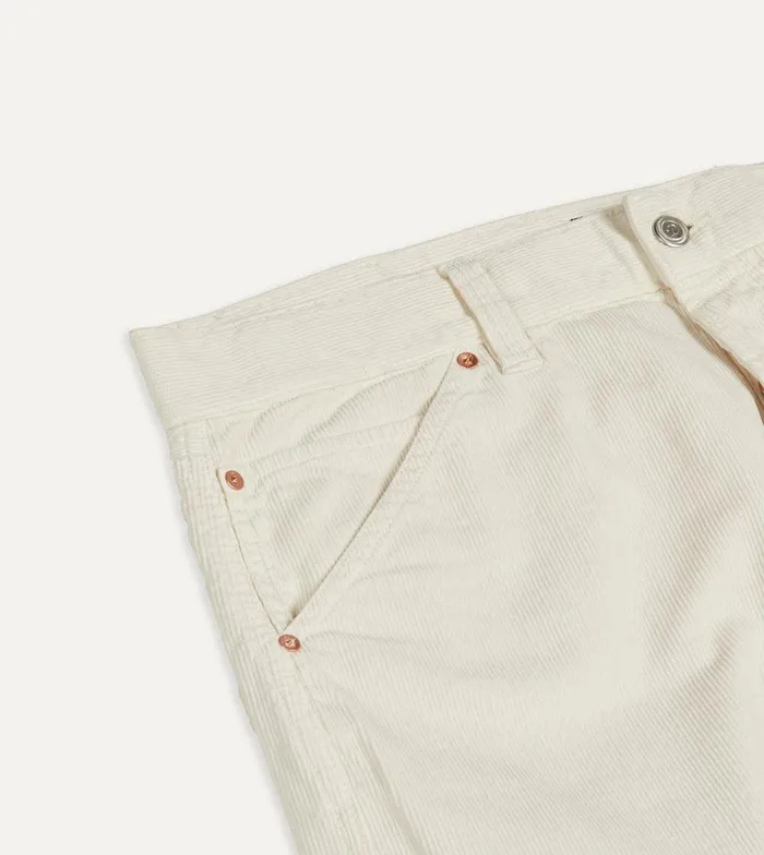 Drake039s Ecru Japanese Selvedge Needlecord FivePocket Trousers 8211 Clothing