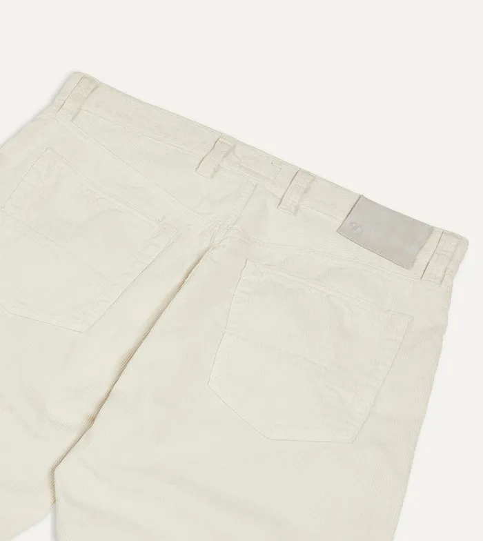 Drake039s Ecru Japanese Selvedge Needlecord FivePocket Trousers 8211 Clothing