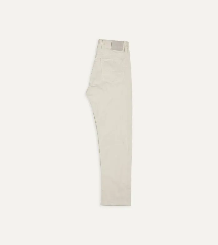 Drake039s Ecru Japanese Selvedge Needlecord FivePocket Trousers 8211 Clothing