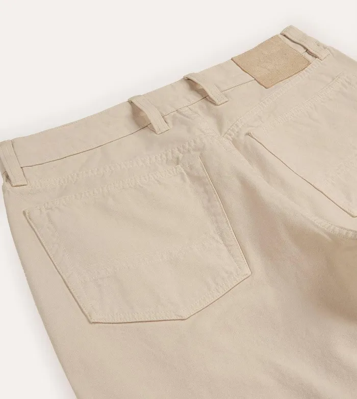 Drake039s Ecru Lightweight Cotton Canvas FivePocket Jeans 8211 Clothing