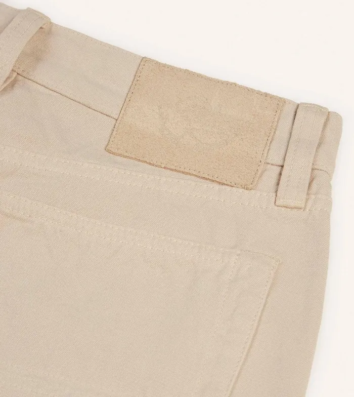 Drake039s Ecru Lightweight Cotton Canvas FivePocket Jeans 8211 Clothing