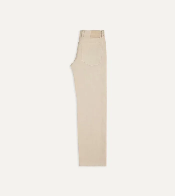 Drake039s Ecru Lightweight Cotton Canvas FivePocket Jeans 8211 Clothing