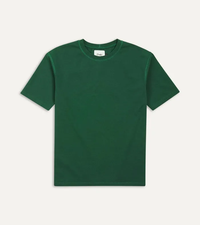 Drake039s Forest Green Cotton Crew Neck Hiking TShirt 8211 Clothing