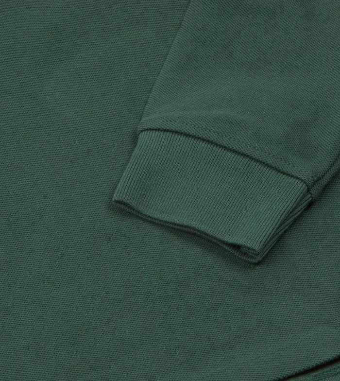 Drake039s Green Pique Cotton LongSleeve Polo Shirt 8211 Clothing