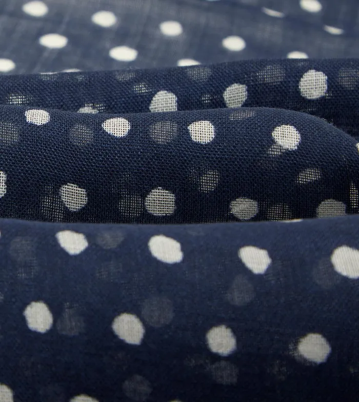 Drake039s Navy Polka Dot Wool Scarf 8211 Accessories