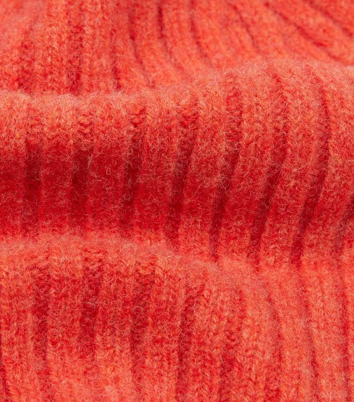 Drake039s Orange Lambswool Ribbed Knit Cap 8211 Accessories