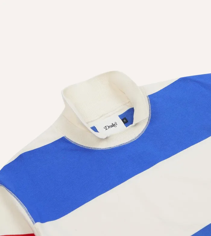 Drake039s Primary Block Stripe Mock Collar LongSleeve Jersey 8211 ClothingShirts
