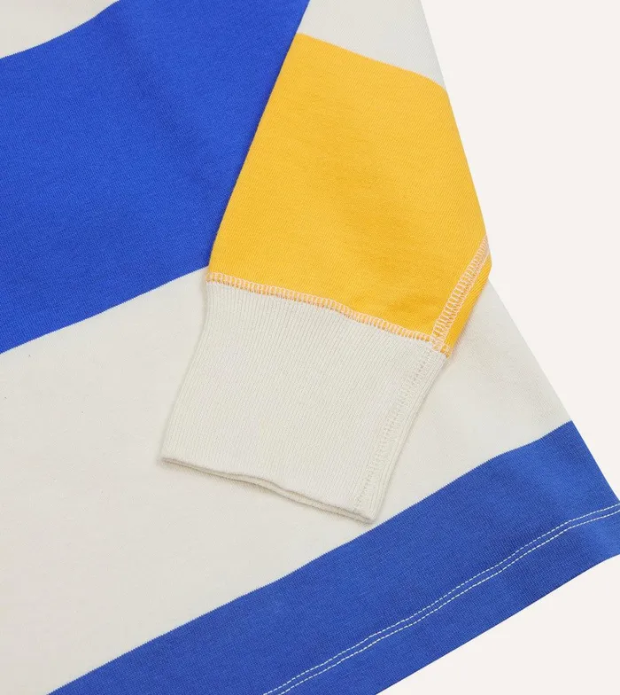 Drake039s Primary Block Stripe Mock Collar LongSleeve Jersey 8211 ClothingShirts