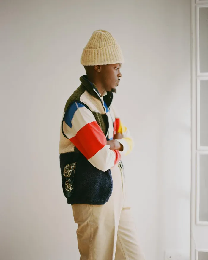 Drake039s Primary Block Stripe Mock Collar LongSleeve Jersey 8211 ClothingShirts