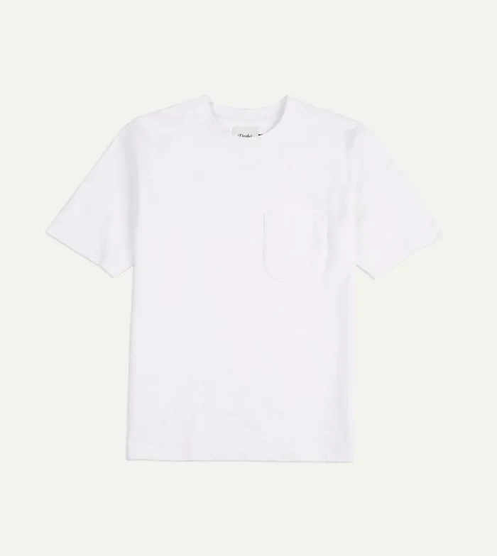 Drake039s White Flam Cotton Crew Neck Hiking TShirt 8211 Clothing
