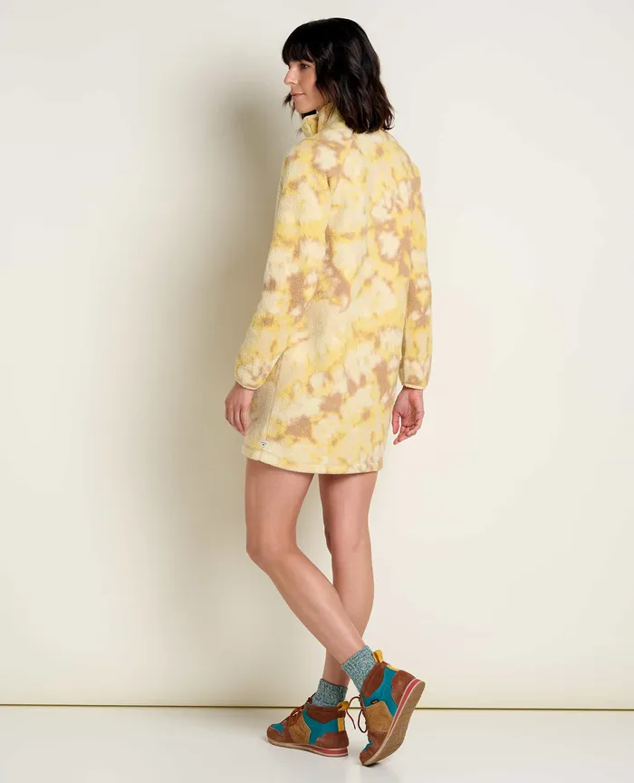 Dresses ToadandCo Women8217s Campo Fleece 14 Snap Dress Barley Tie Dye Print