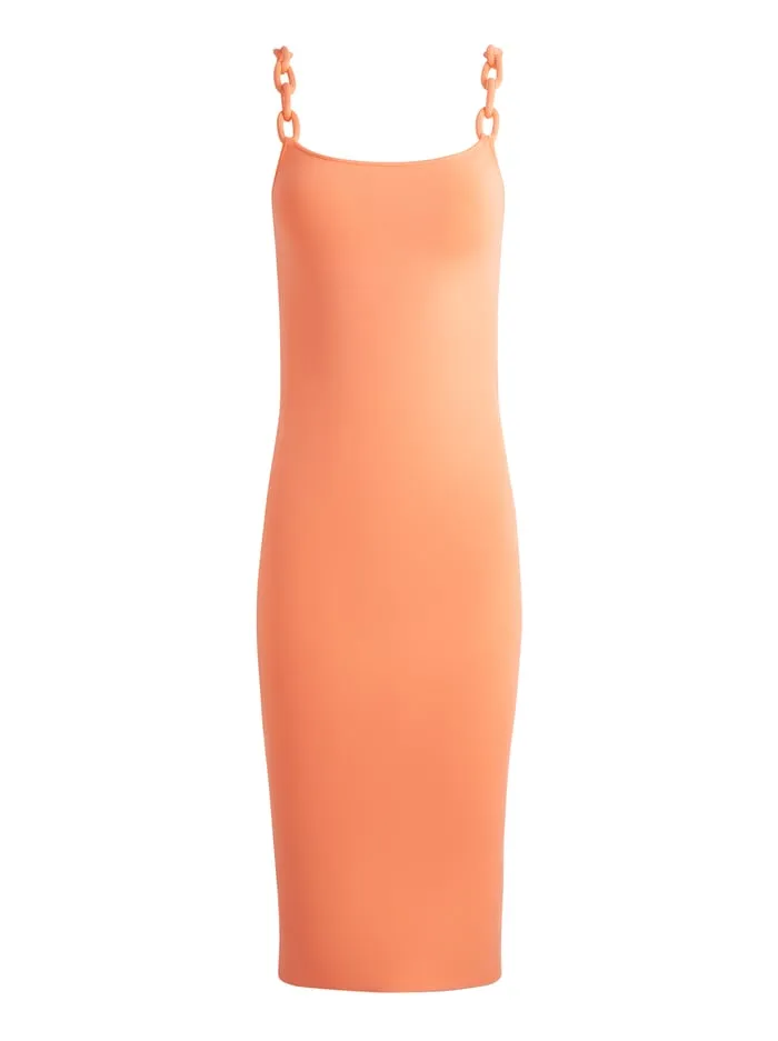 Dresses Women Alice Olivia Alina Looped Straps Midi Dress Coral