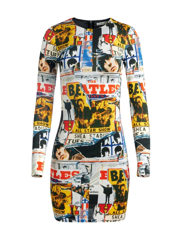 Dresses Women Alice Olivia The Beatles Delora Mini Dress All Star Show