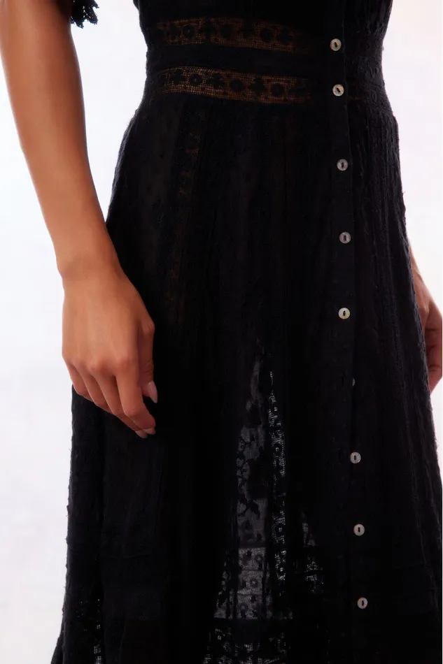 Dresses Women LoveShackFancy Minka Maxi Dress Black Dresses Women LoveShackFancy Minka Maxi Dress Black