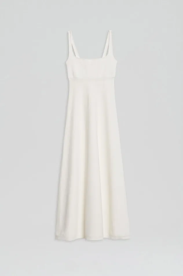 Dresses Women Scanlan Theodore CREPE KNIT SQUARE NECK DRESS Cream Dresses Women Scanlan Theodore CREPE KNIT SQUARE NECK DRESS Cream