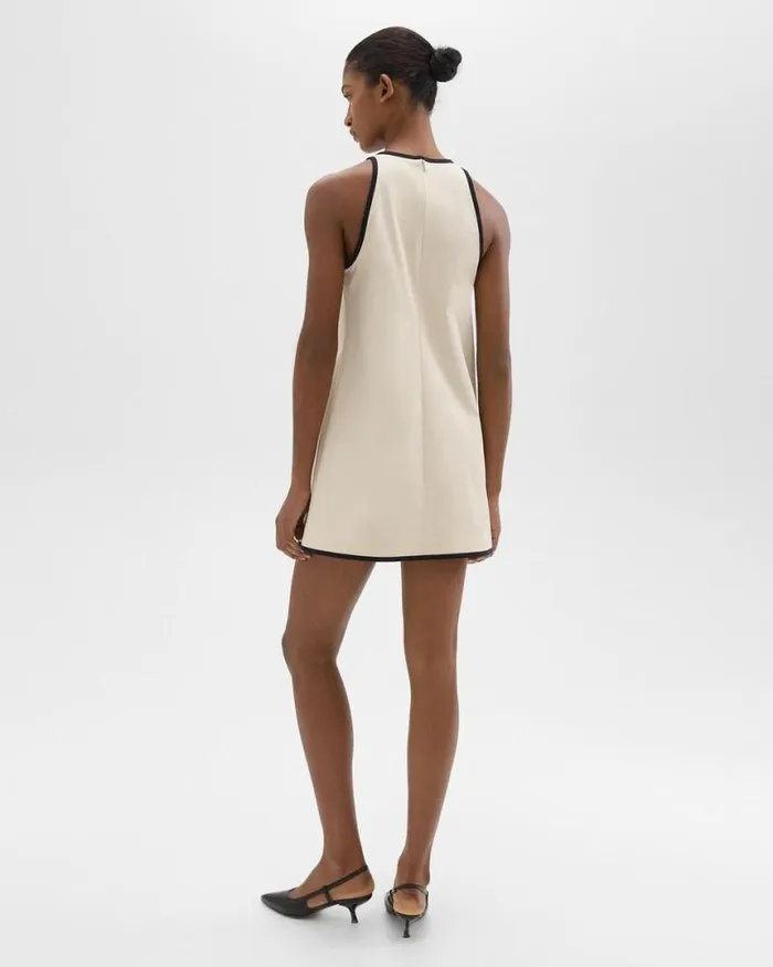 Dresses Women Theory Shift Dress In Organic Cotton Sandblack Dresses Women Theory Shift Dress In Organic Cotton Sandblack