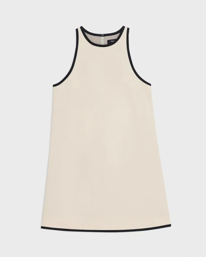 Dresses Women Theory Shift Dress In Organic Cotton Sandblack Dresses Women Theory Shift Dress In Organic Cotton Sandblack