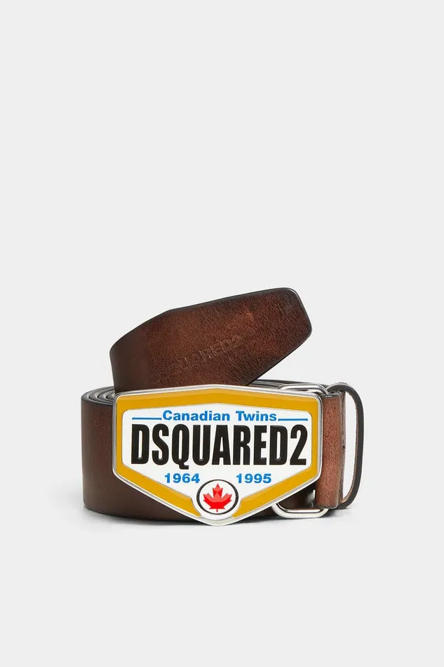 Dsquared2 Belts Logo Plaque Belt Dark Brown 8211 Men