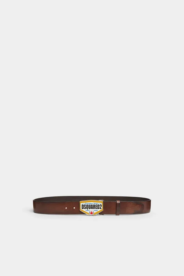Dsquared2 Belts Logo Plaque Belt Dark Brown 8211 Men