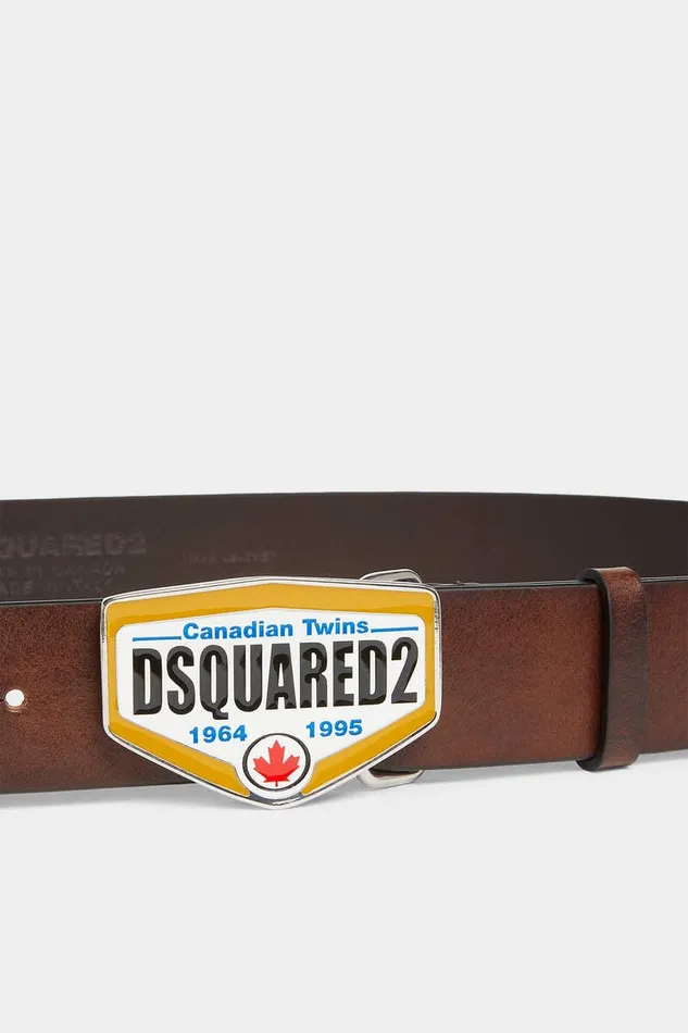 Dsquared2 Belts Logo Plaque Belt Dark Brown 8211 Men