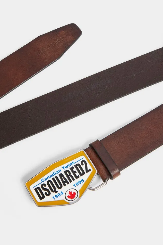 Dsquared2 Belts Logo Plaque Belt Dark Brown 8211 Men