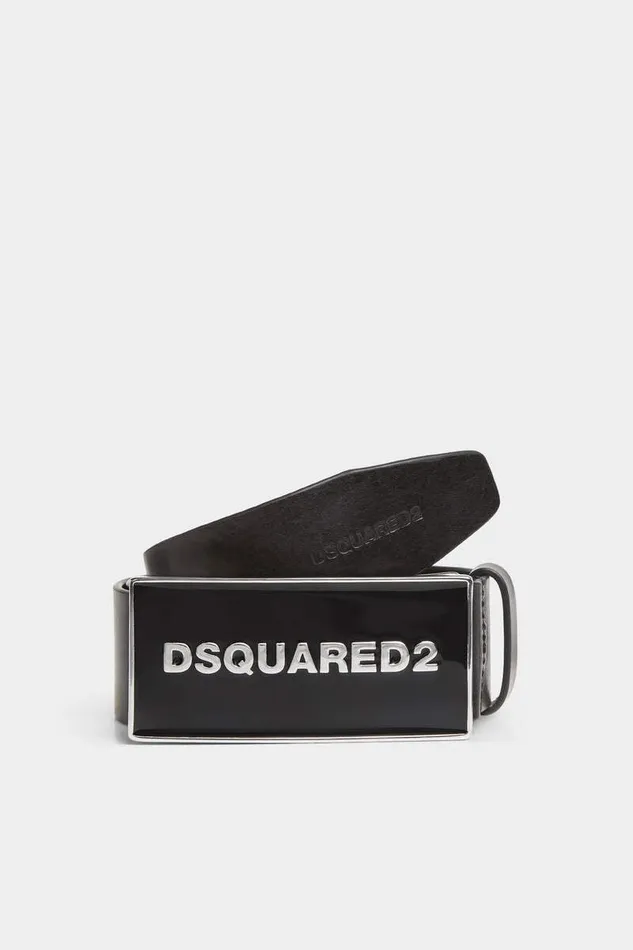 Dsquared2 Belts Tonal Logo Plaque Belt Palladiumblack 8211 Men