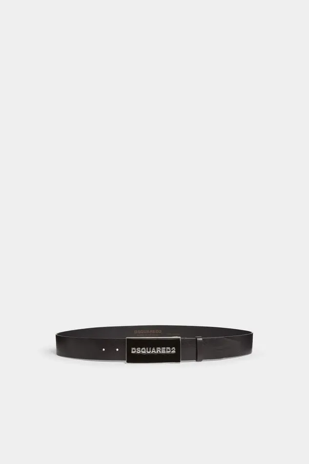 Dsquared2 Belts Tonal Logo Plaque Belt Palladiumblack 8211 Men