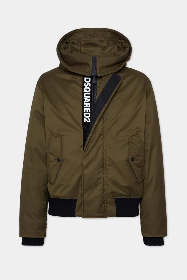 Dsquared2 Coats and Outerwear Techno Down Bomber Beech Brown 8211 Men