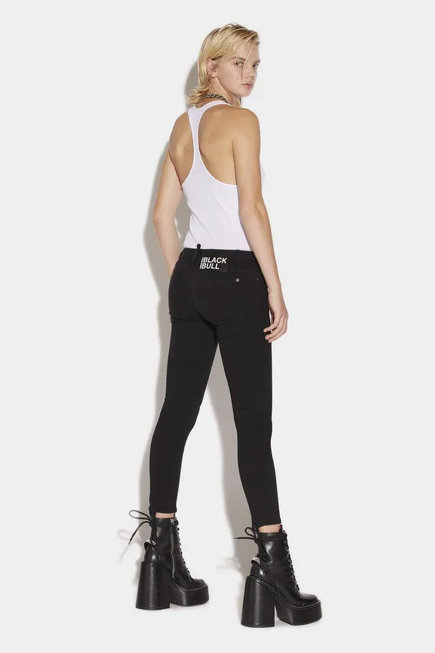 Dsquared2 Jeans Bull Rtd Super Stretch Jennifer Cropped Jeans Black 8211 Women