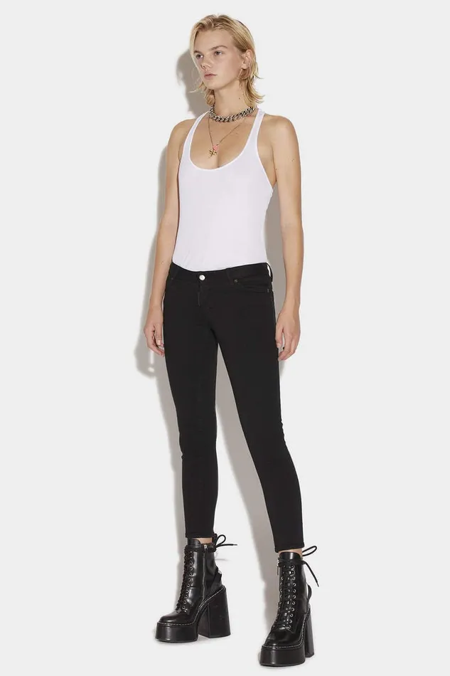 Dsquared2 Jeans Bull Rtd Super Stretch Jennifer Cropped Jeans Black 8211 Women