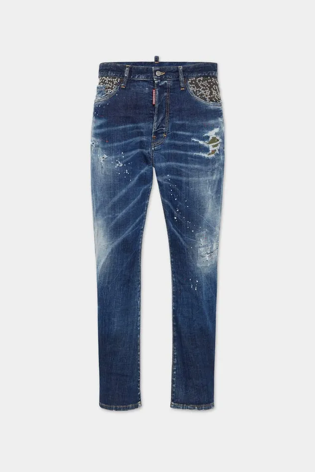 Dsquared2 Jeans Dark Broken Knee Wash Bro Jeans Navy 8211 Men