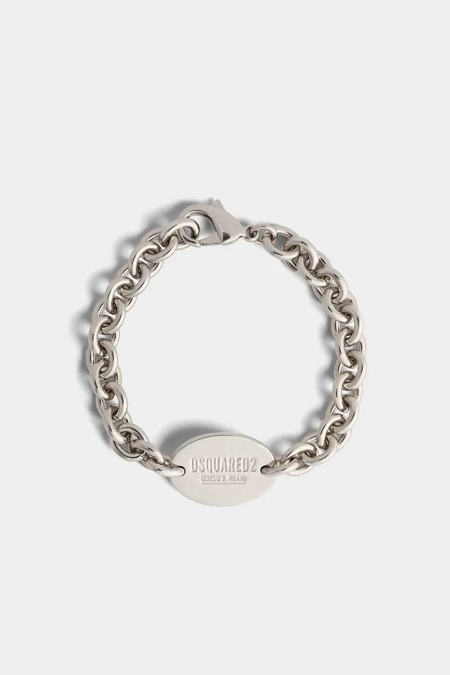 Dsquared2 Jewellery D2 Tag Chain Bracelet Silver 8211 MenWomen