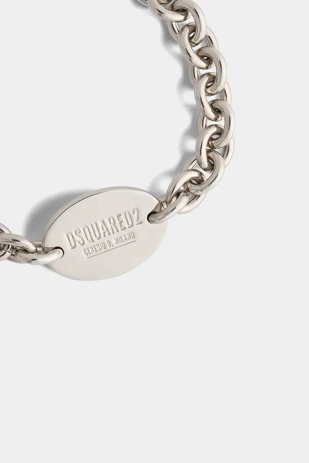 Dsquared2 Jewellery D2 Tag Chain Bracelet Silver 8211 MenWomen