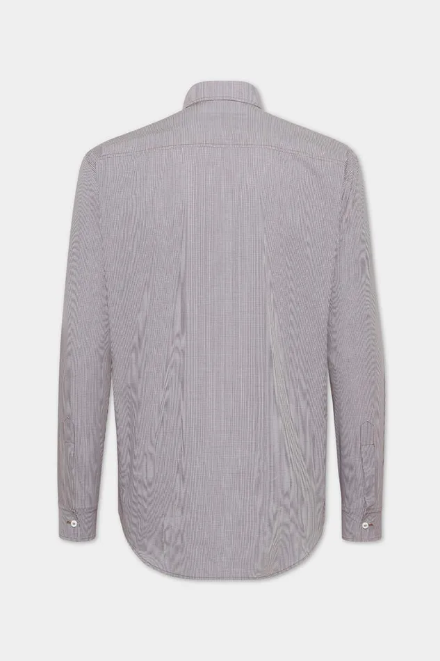 Dsquared2 Shirts Relax Dan MicroChecked Shirt Grey 8211 Men