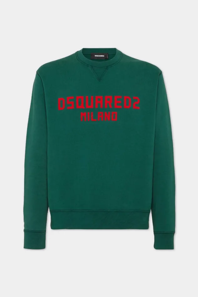 Dsquared2 Sweatshirts Cool Fit Milano Sweatshirt Greenred 8211 Men