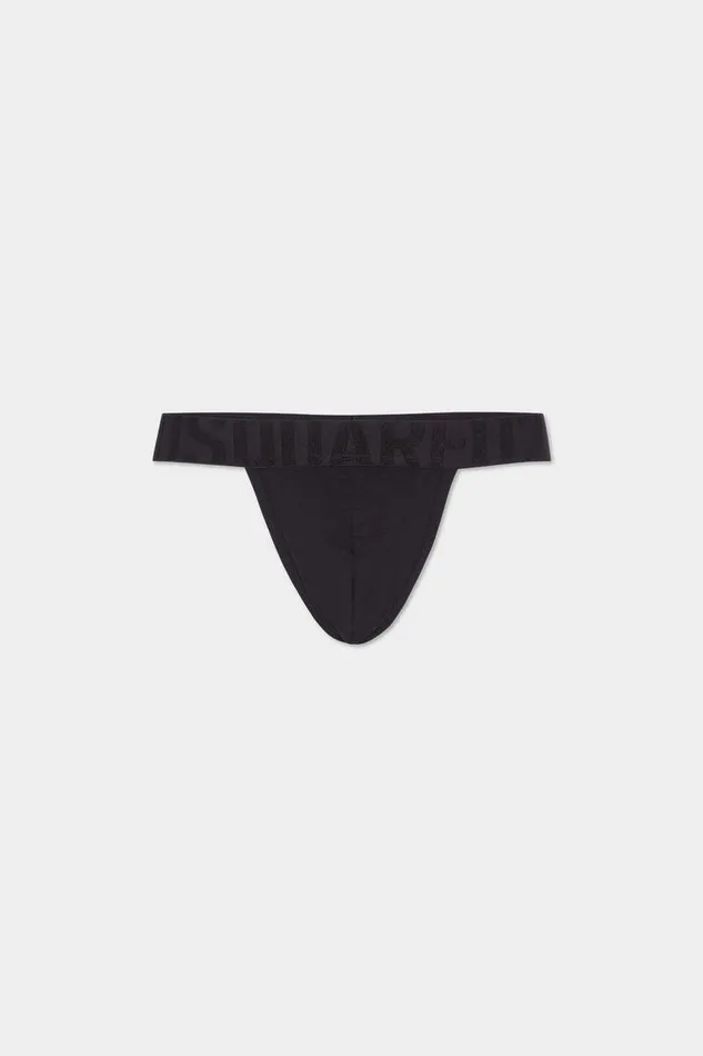 Dsquared2 Underwear Tonal Logo Thong Black 8211 Men