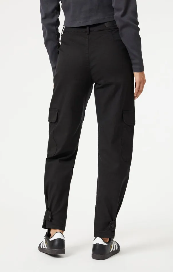 Elsie Cargo Pants In Black Luxe Twill Women Mavi Jeans Pants Elsie Cargo Pants In Black Luxe Twill Women Mavi Jeans Pants
