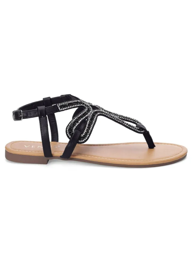 EMBELLISHED SANDALS Black Women VENUS Casual