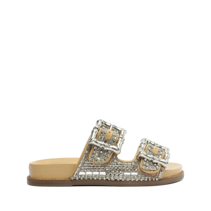 Enola Shine Sporty Leather Sandal Light Wood Women Schutz Shoes Enola