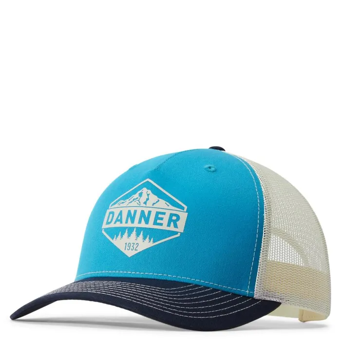 Evergreen Trucker Hat Blue Teal Men Danner Hats