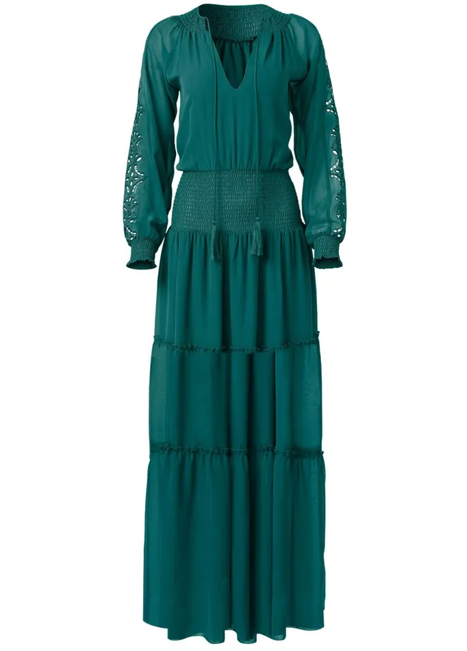 EYELET SLEEVE DETAIL DRESS Green Women VENUS Sundresses