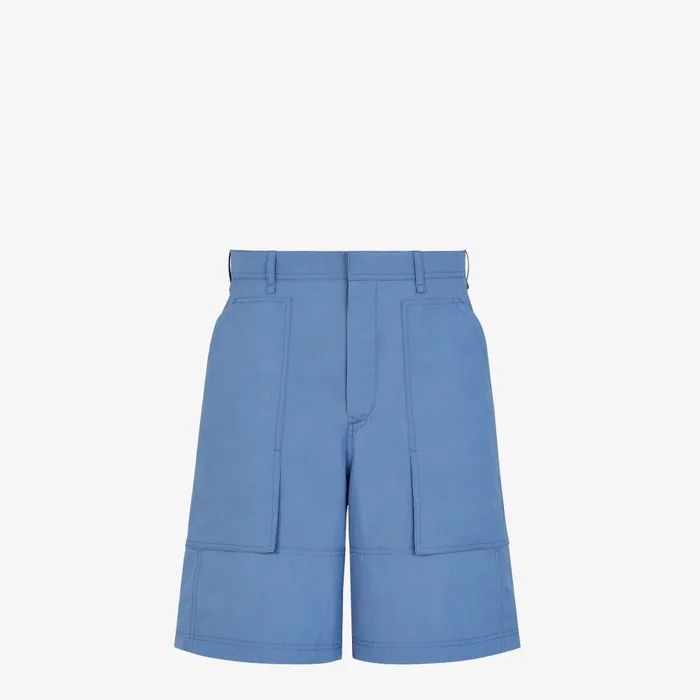 Fendi Coordinated Sets Bermudas Blue Poplin Shorts 8211 Men