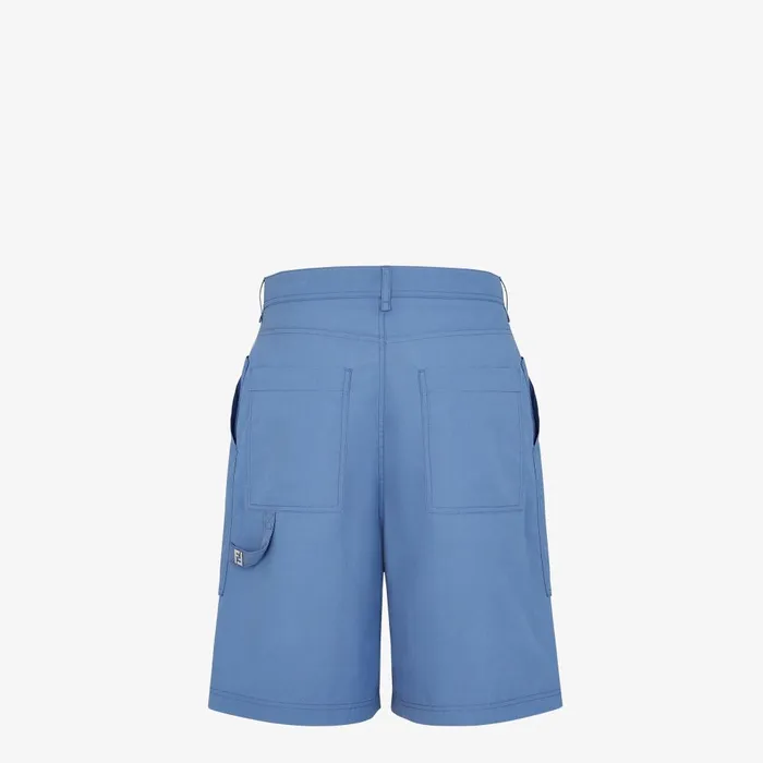Fendi Coordinated Sets Bermudas Blue Poplin Shorts 8211 Men