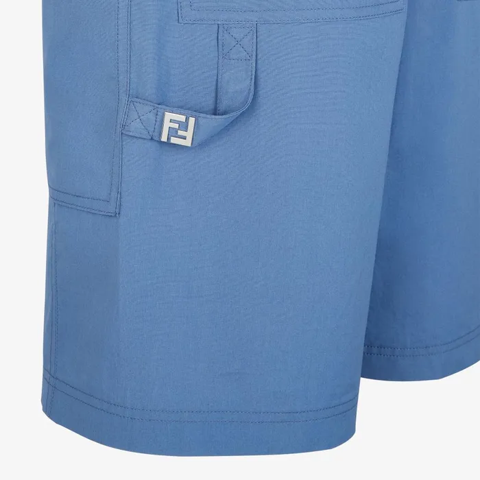 Fendi Coordinated Sets Bermudas Blue Poplin Shorts 8211 Men